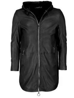 Maze Jacken & Westen<Damen Ledermantel schwarz uni