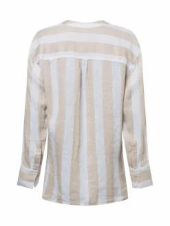 Ipuri Essentials Blusen<Damen Leinenbluse beige ecru gestreift