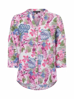 Damen Franco Callegari Blusen>Damen Leinenbluse