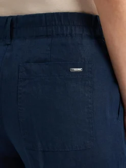 BRAX Hosen<Damen Leinenhose - Maine marine uni