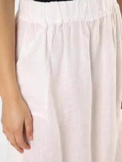 Marie Lund Röcke<Damen Leinenrock weiß uni