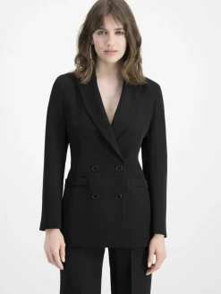 Nicowa Blazer<Damen Longblazer - CORNOVA schwarz uni
