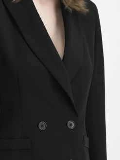 Nicowa Blazer<Damen Longblazer - CORNOVA schwarz uni