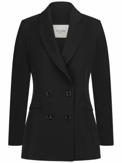 Nicowa Blazer<Damen Longblazer - CORNOVA schwarz uni