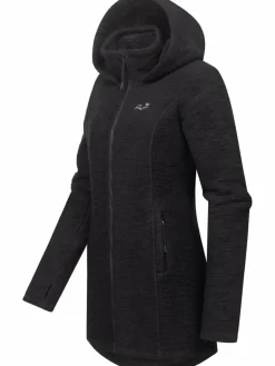Ragwear Sweatshirts & Sweatjacken<Damen Longstrickjacke - Leysha Melange schwarz meliert