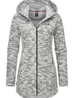 Ragwear Sweatshirts & Sweatjacken<Damen Longstrickjacke - Leysha Melange grau meliert