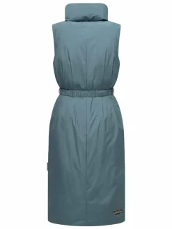 Navahoo Jacken & Westen<Damen Longweste - Abendlied XIV blau uni