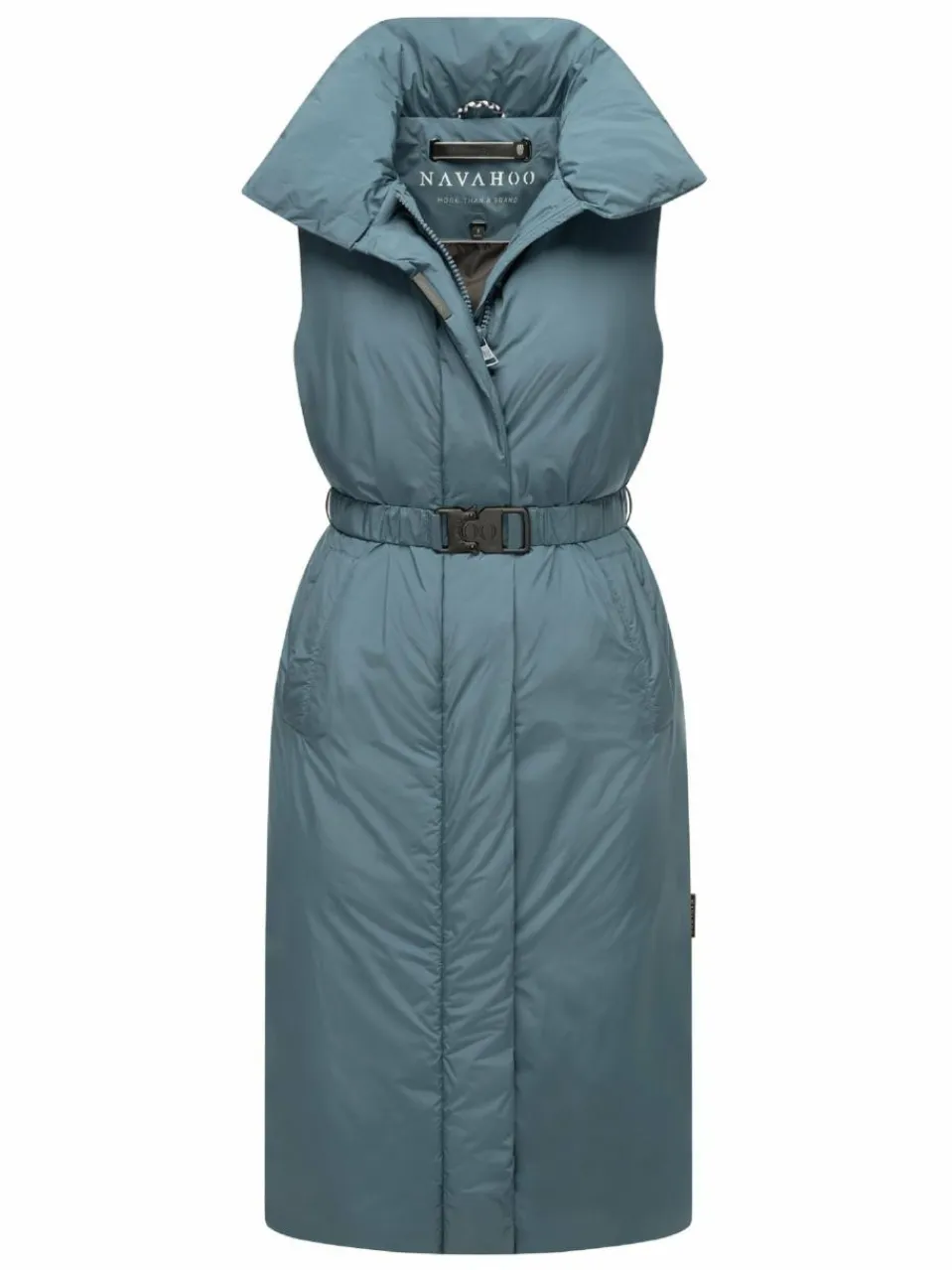 Navahoo Jacken & Westen<Damen Longweste - Abendlied XIV blau uni