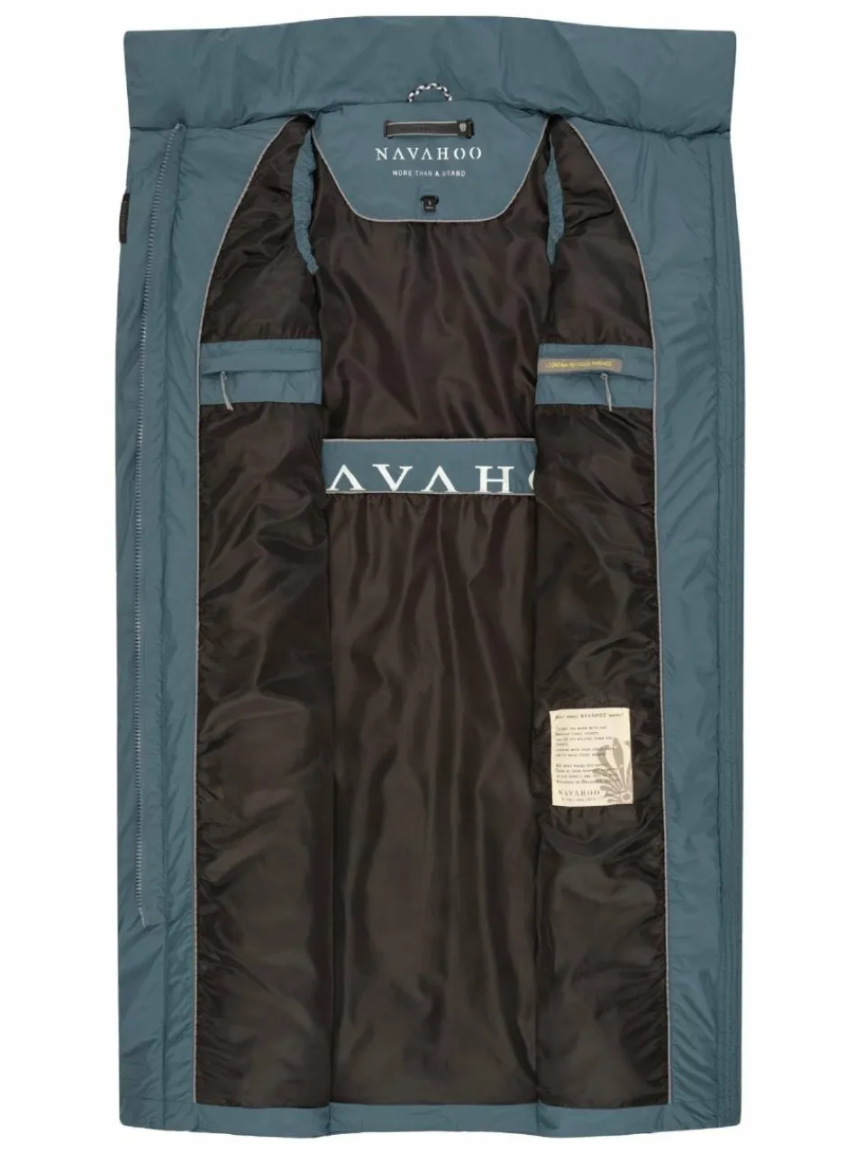 Navahoo Jacken & Westen<Damen Longweste - Abendlied XIV blau uni