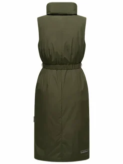 Navahoo Jacken & Westen<Damen Longweste - Abendlied XIV oliv uni