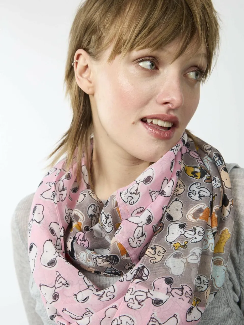 Codello Schals & Tücher<Damen Loop rosa bedruckt