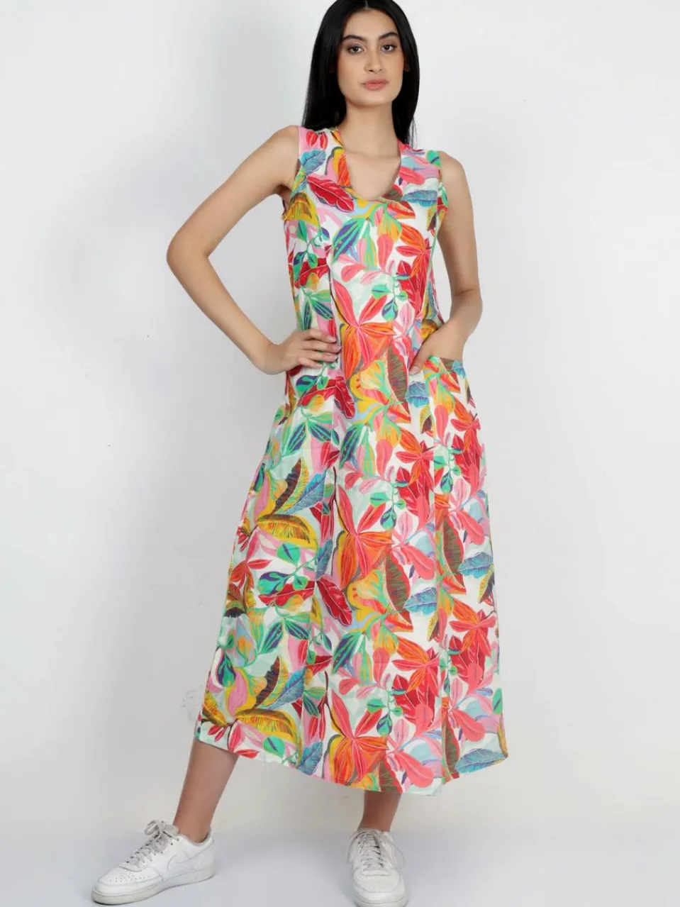 Vicci Germany Kleider<Damen Maxikleid mehrfarbig bedruckt