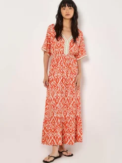 Damen Apricot Kleider>Damen Maxikleid