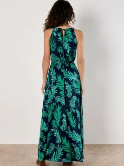 Apricot Kleider<Damen Maxikleid marine gemustert