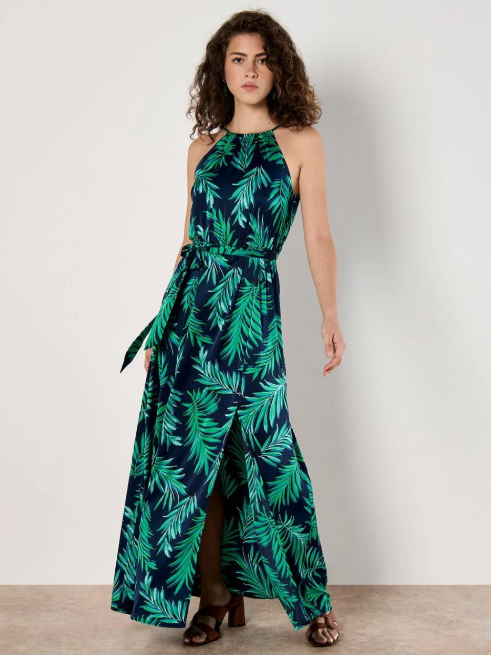 Apricot Kleider<Damen Maxikleid marine gemustert