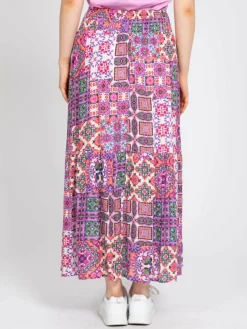 Vicci Germany Röcke<Damen Maxirock rosa bedruckt