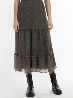 Dreimaster Röcke<Damen Maxirock schwarz gemustert