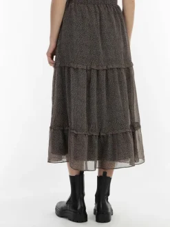 Dreimaster Röcke<Damen Maxirock schwarz gemustert