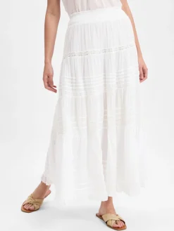 Neo Noir Röcke<Damen Maxirock - Felicia weiß uni