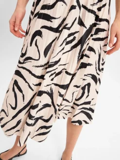 Vila Röcke<Damen Maxirock - Noos beige schwarz gemustert
