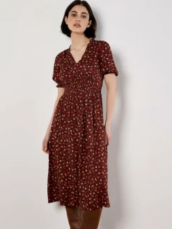 Damen Apricot Kleider>Damen Midikleid