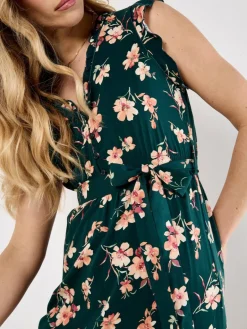 Apricot Kleider<Damen Midikleid grün gemustert