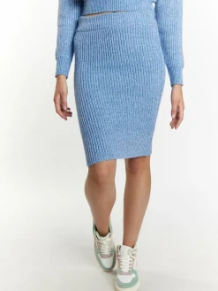 MyMo Röcke<Damen Midirock blau uni