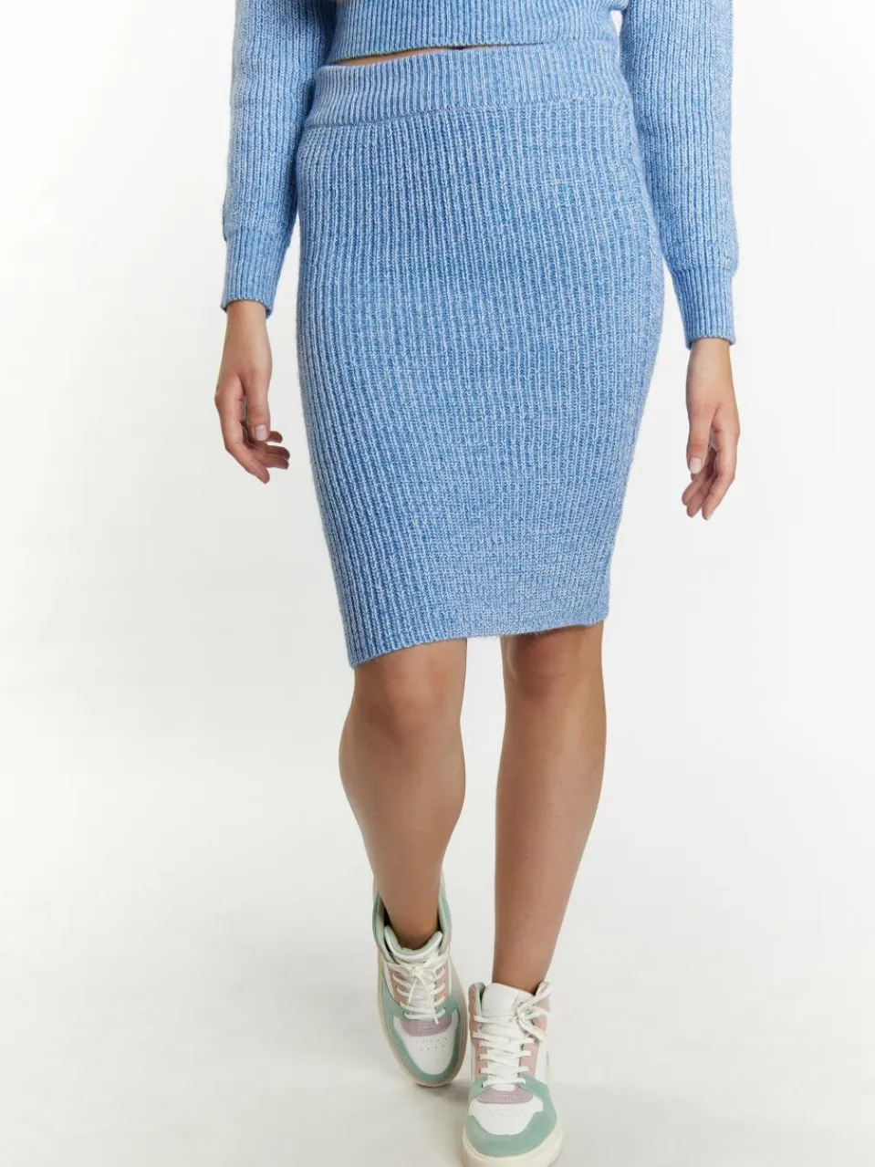 MyMo Röcke<Damen Midirock blau uni