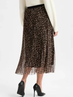 Rich & Royal Röcke<Damen Midirock schwarz braun gemustert