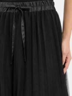 More & More Röcke<Damen Midirock schwarz uni