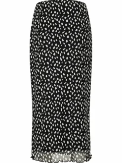 Cartoon Röcke<Damen Midirock mehrfarbig gepunktet