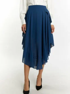 Faina Röcke<Damen Midirock marine uni