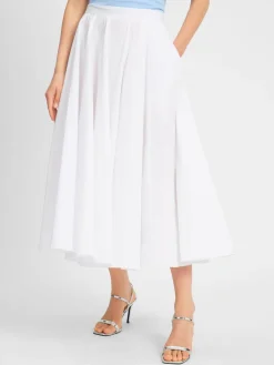 Gant Röcke<Damen Midirock weiß uni