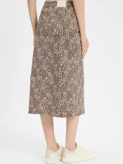 comma casual identity Röcke<Damen Midirock schoko sand gemustert