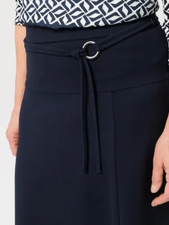 Frank Walder Röcke<Damen Midirock marine blau uni