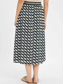 Betty Barclay Röcke<Damen Midirock marine sand gemustert