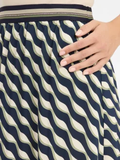 Betty Barclay Röcke<Damen Midirock marine sand gemustert