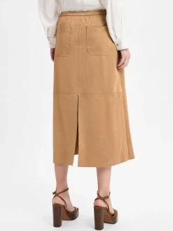 Opus Röcke<Damen Midi-Rock - Ringa camel uni