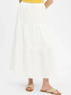 Vila Röcke<Damen Midirock - nia ecru uni