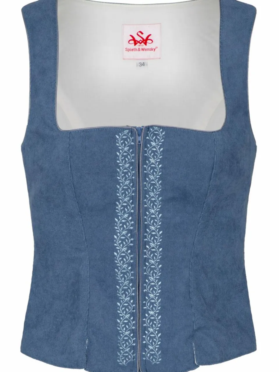 Spieth & Wenksy Blusen<Damen Mieder - Feuer blau bedruckt