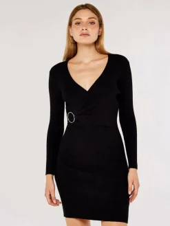 Apricot Kleider<Damen Minikleid schwarz strukturiert