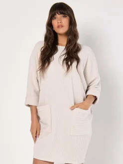 Apricot Kleider<Damen Minikleid beige strukturiert