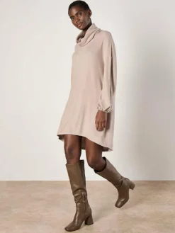 Apricot Kleider<Damen Minikleid beige uni