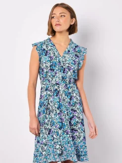 Apricot Kleider<Damen Minikleid blau gemustert