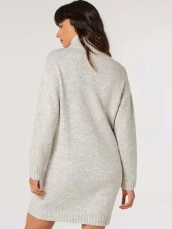 Apricot Kleider<Damen Minikleid grau strukturiert