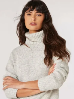 Apricot Kleider<Damen Minikleid grau strukturiert