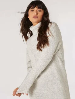 Apricot Kleider<Damen Minikleid grau strukturiert