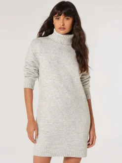 Apricot Kleider<Damen Minikleid grau strukturiert