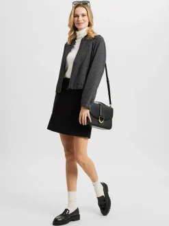 Marie Lund Röcke<Damen Minirock schwarz uni