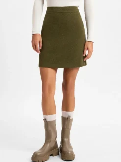 Marie Lund Röcke<Damen Minirock gras uni